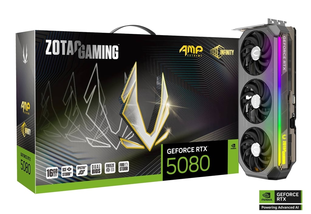 Zotac Graphic Card RTX 5080 AMP Extreme INFINITY 16GB Zotac Graphic Card RTX 5080 AMP Extreme INFINITY 16GB
